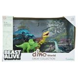 Boneco Dino World Tiranossauro Kit com 3 Dinossauros Candide