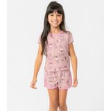 Pijama Infantil Feminino Milkshake Rovitex Kids Rosa 2