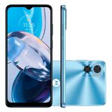 Smartphone Motorola Moto E22 64GB Azul 4G Tela 6,5" IPS 90Hz Câmera Dupla 16MP Selfie 5MP Android 12