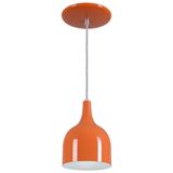 Pendente Gota Teat Luminária Lustre Alumínio Laranja - Rei Da Iluminação