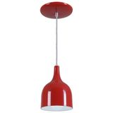 Pendente Gota Teat Luminária Lustre Alumínio Vermelho - Rei Da Iluminação