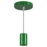 Pendente Copinho Soquete Luminária Lustre Alumínio Verde - Rei Da Iluminação