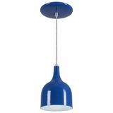 Pendente Gota Teat Luminária Lustre Alumínio Azul Royal - Rei Da Iluminação