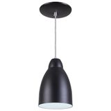 Pendente Bala Luminária Lustre Alumínio Preto Textura - Rei Da Iluminação