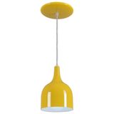 Pendente Gota Teat Luminária Lustre Alumínio Amarelo - Rei Da Iluminação