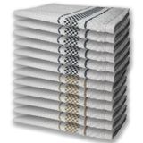 12 Panos De Prato Atoalhado Felpudo Premium 6 Preto 6 Marrom