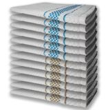 12 Panos De Prato Atoalhado Felpudo Premium 6 Azul 6 Marrom