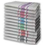 12 Panos De Prato Atoalhado Felpudo Premium Pr+vm+vd+az+rs+rx