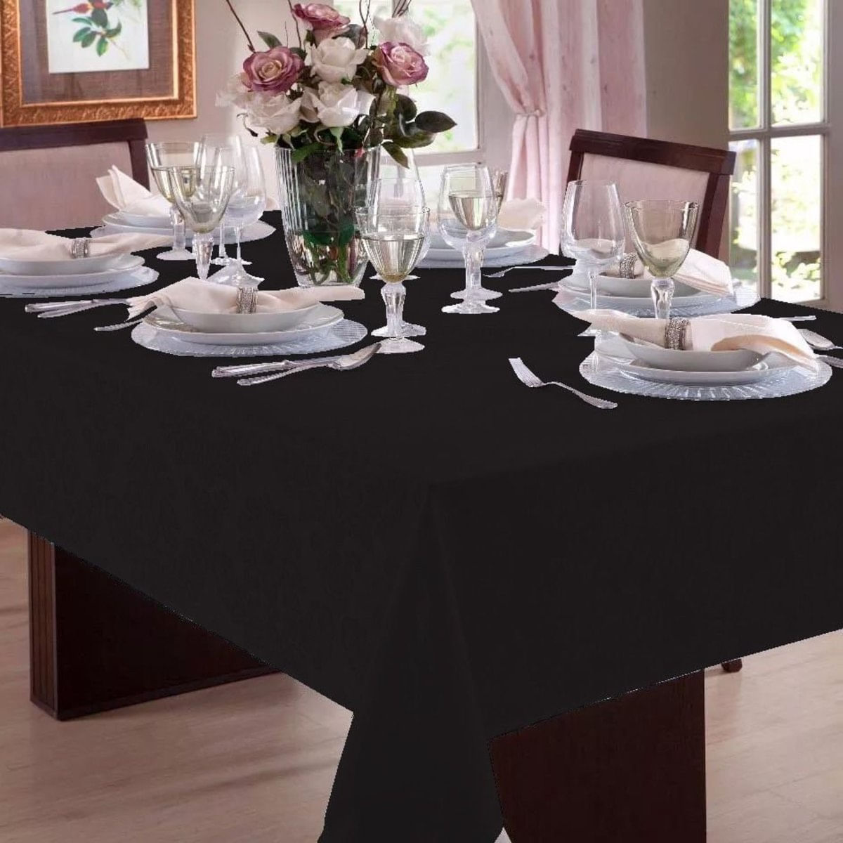 Toalha de Mesa Quadrada Jacquard Admirare 8 Lugares