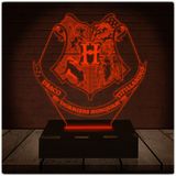 Luminária Led 3d Harry Potter Abajur 2 - Vermelho