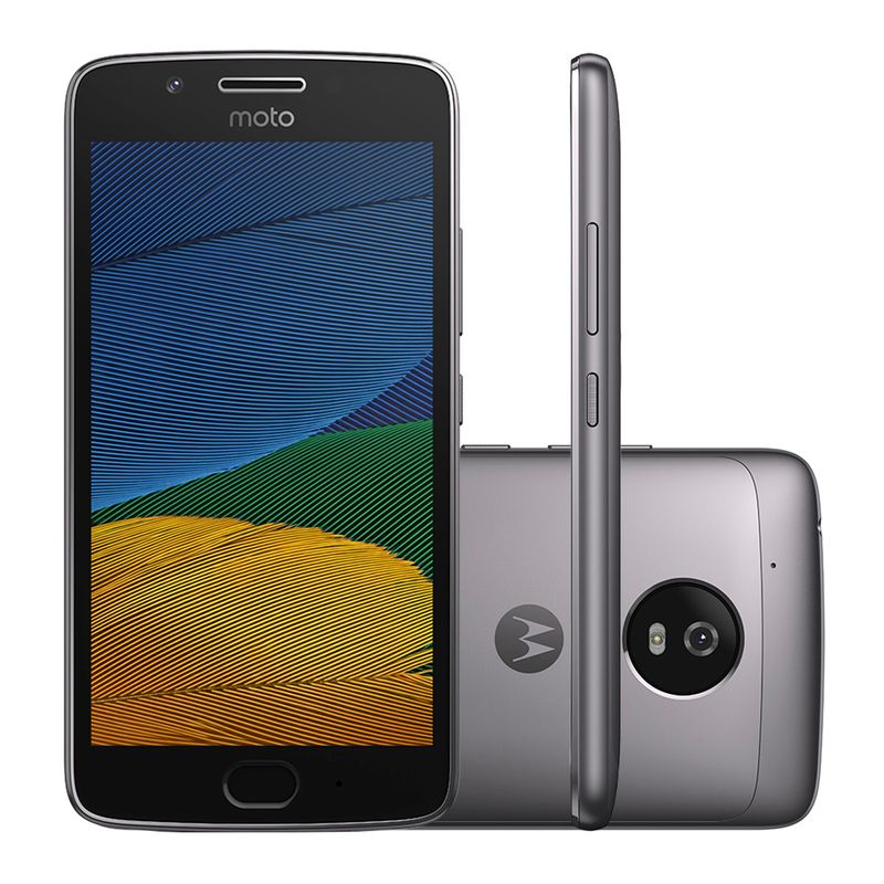 Celular Smartphone Motorola Moto G5 Xt1672 32gb Cinza - Dual Chip