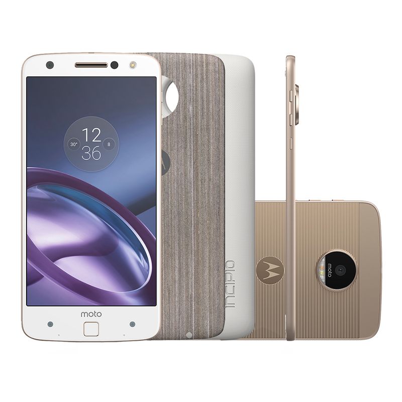 Celular Smartphone Motorola Moto Z Power Xt1650 64gb Dourado - Dual Chip
