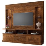 Estante Home Theater Para TV até 55 Pol. Dinamarca Canela - Lukaliam Móveis