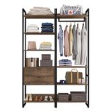 Guarda Roupa Casal Modular Closet Porto Cor Castanho