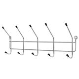 Cabideiro Duplo 5 Ganchos Para Suporte De Cozinha 19x45cm