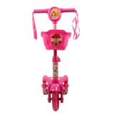 Patinete 3 Rodas Infantil Musical com Luzes até 5 anos Rosa