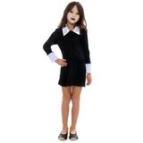 Fantasia Vandinha Família Addams Vestido Infantil - Halloween M