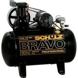 Compressor de ar baixa pressão 10 pés 100 litros monofásico - CSL 10BR/100 - BRAVO - Schulz 110V/220V