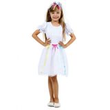 Fantasia Noiva Junina Vestido Infantil Com Tiara - Festa Junina

 P