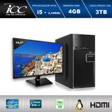 Computador ICC IV2544SM19 Intel Core I5 3.20 ghz 4gb HD 3TB HDMI FULL HD Monitor LED 19,5'