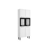 Paneleiro Bertolini Gourmet 7039 c/ 6 Portas 80cm Branco/Preto