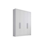 Roupeiro Novo Horizonte Moderni 4 Portas Branco