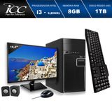 Computador ICC IV2382KM19 Intel Core I3 3.20 ghz 8GB HD 1TB Monitor LED 19,5' HDMI FULLHD