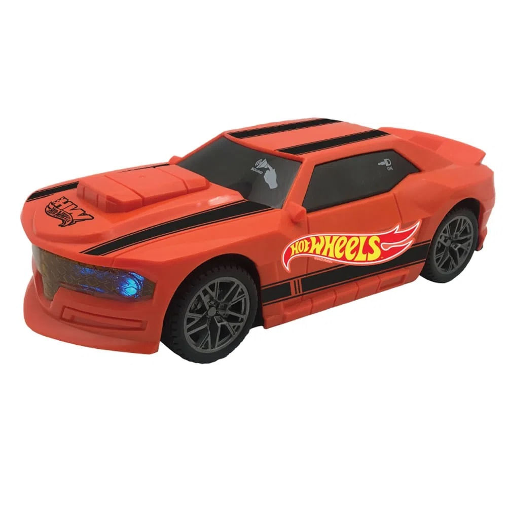 Hot Wheels Carro Flash Laranja C/ Luz E Som Multikids Br1824