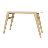 Mesa de Cozinha BRV BMU 179 Pés de Madeira Branco/Pinus