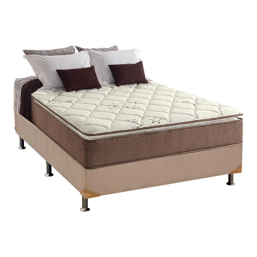 Colchão Anjos Espuma Ortopédica Star+Cama Box Casal 138