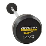Barra Reta Montada 12.5Kg Preto/Amarelo Ahead Sports As3009