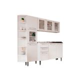 Cozinha Modulada Bertolini Evidence 4 Peças Branco/Preto