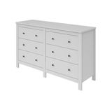 Cômoda Lopas Horizontal Maggiore c/ 6 Gavetas Cor Branco