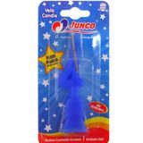 Vela De Aniversário  Número 4 Azul Junco