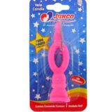 Vela De Aniversário  Número 0 Rosa Junco