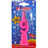 Vela De Aniversário  Número 9 Rosa Junco