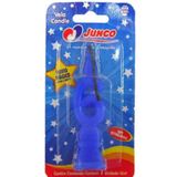 Vela De Aniversário  Número 6 Azul Junco