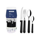 Faqueiro 24 Peças Aço Inox Tramontina Tulum Preto