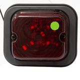 Lanterna Lateral Led Quadrada 4 Leds Vermelho Bivolt Modelo Mercosul - Pradolux - PL0902.00.63