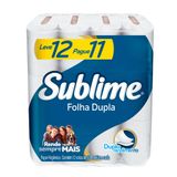 Papel Higiênico Sublime Folha Dupla Leve 12 Pague 11 Rolos