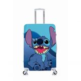 Capa Protetora Para Mala Viagem Média Stitch Fundo Azuis