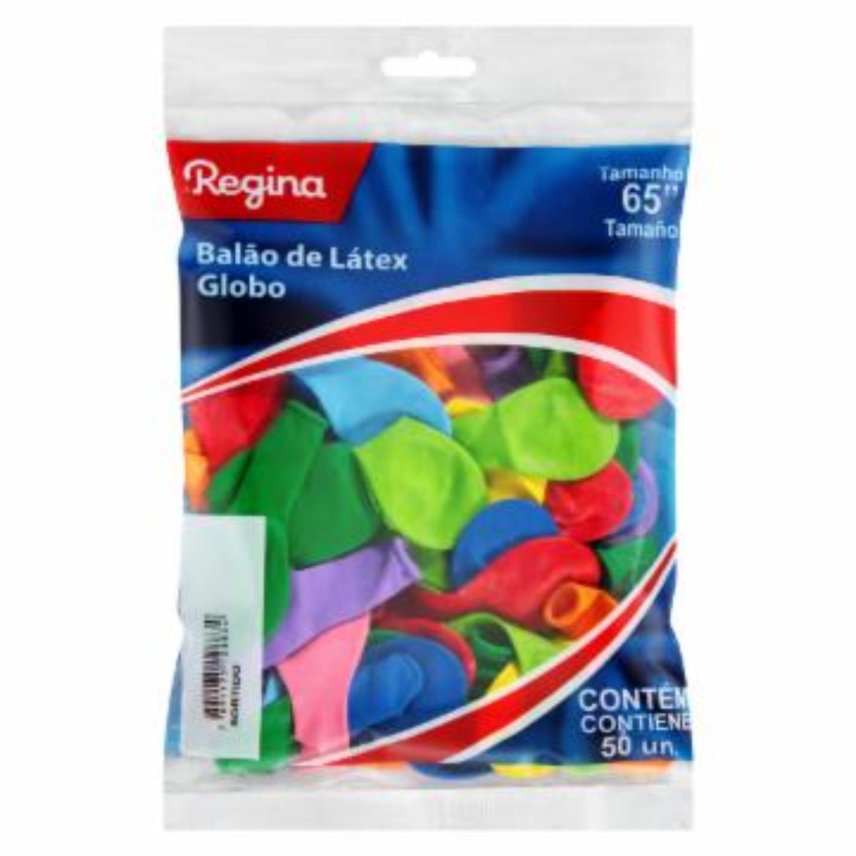 Balão Regina Liso Nº6.5 Pera Sortido com 50 unidades