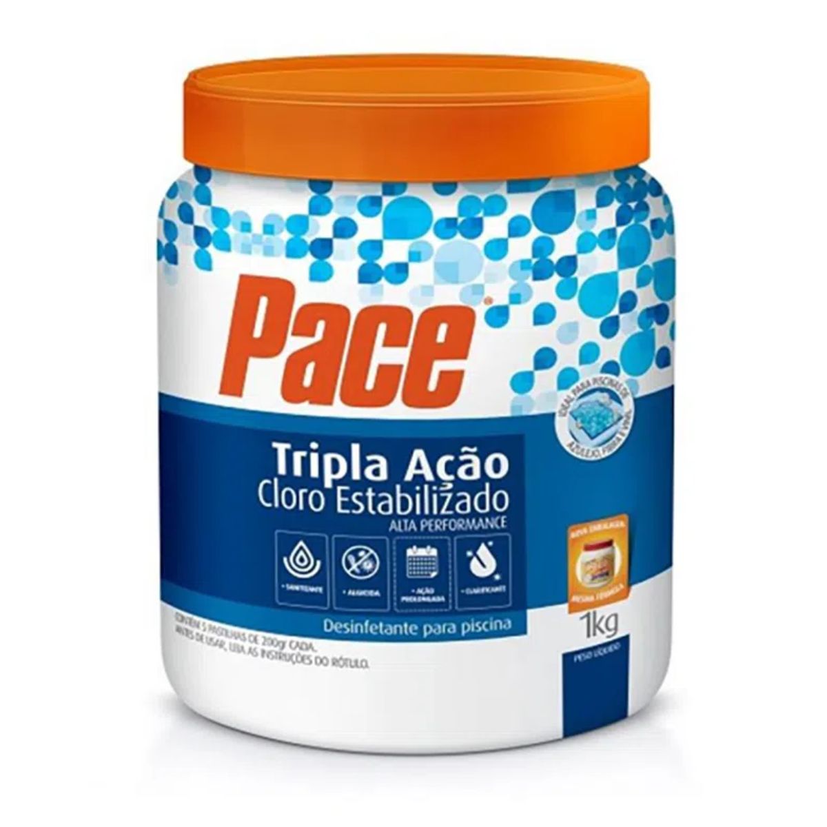 Pace Tripla Ação Hth 1 Kg com 5 Pastilha de 200 g