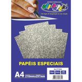 Papel A4 Glitter Prata 180G.