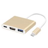 Adaptador 3x1 USB 3.1 Type-C Thunderbolt  x Hdmi USB 3 Tipo C