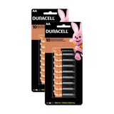 Kit Duracell Duralock Pilha Alcalina Aa C/ 32 Unidades