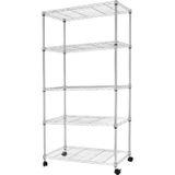 Estante Aço 5 Prateleiras Cromado Aramado 1,55 x 75 x 35