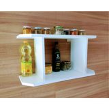 Nicho Organizador Para Cozinha Porta Temperos Estante De Parede Lavanderia Mdf 52cm