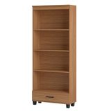 Estante Livreiro Alta 100% Mdf Estilo Industrial 1 Gaveta C57 Freijó - Pradel