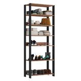Estante Multiuso Com Prateleiras Estilo Industrial Chess F04 Preto/solanum - Mpozenato
